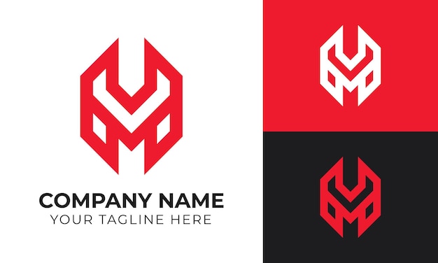 Vector professional modern minimal monogram business logo design template