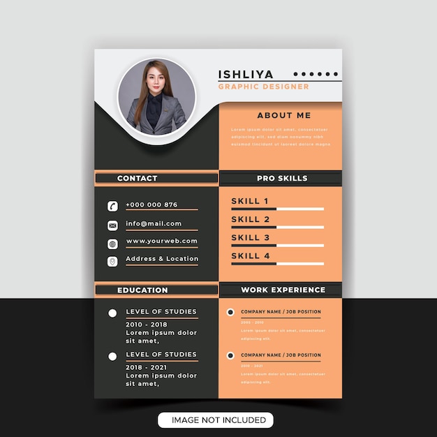 Professional and modern resume or job CV template