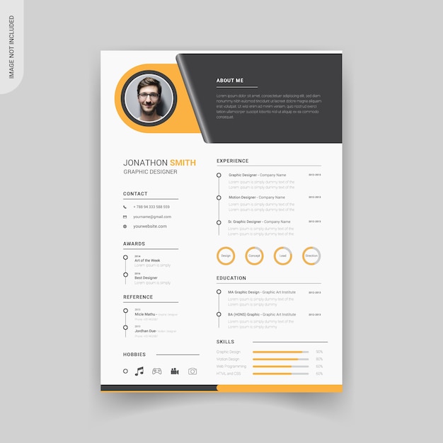 Professional modern resume template design