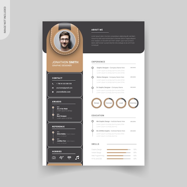 Professional modern resume template design