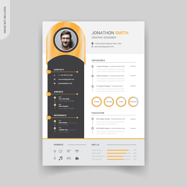 Professional modern resume template design