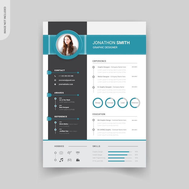 Professional modern resume template design