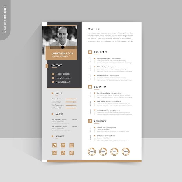 Professional modern resume template design