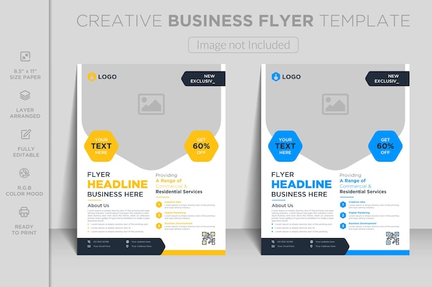 Professional modern webinar agency and corporate business flyer or brochure template design