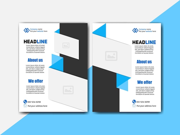 Professional modern webinar agency and corporate business flyer or brochure template design