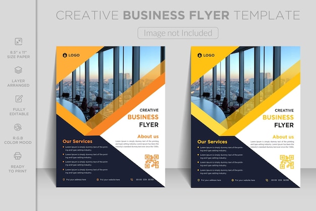 Professional modern webinar agency real estate and corporate business flyer or brochure template