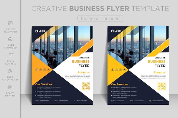 Professional modern webinar agency real estate and corporate business flyer or brochure template