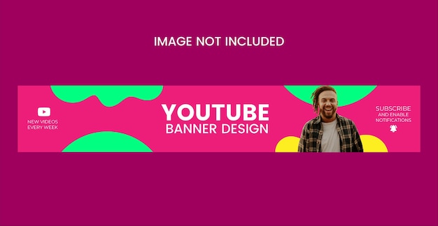 Modello di progettazione artistica del canale banner youtube moderno e professionale