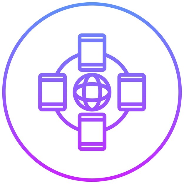 프로페셔널 네트워킹 터 아이콘 일러스트레이션 네트워킹 아이콘 세트