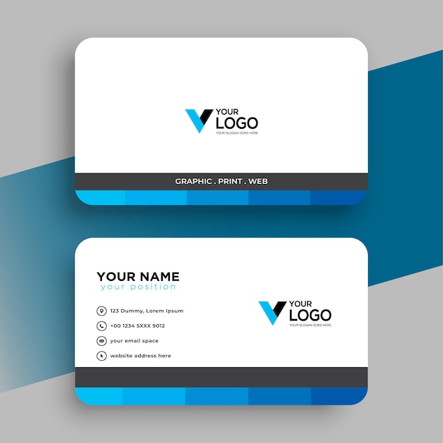 professional new modern vector business card design