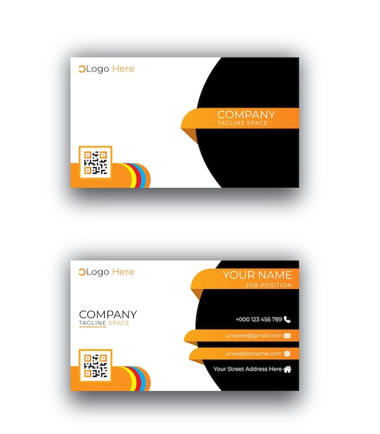 PROFESSIONAL ORANGE BUSINESS CARD TEMPLATE.