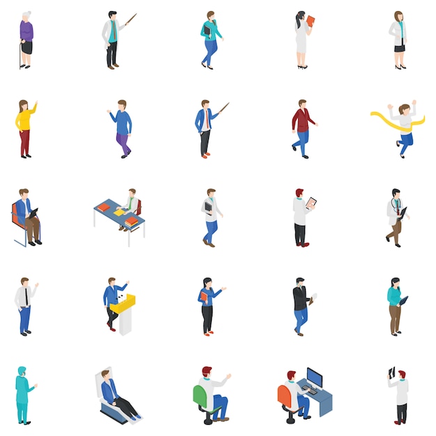 Vector professional people characters set