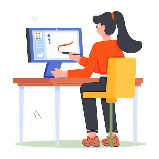 professional people flat character icons