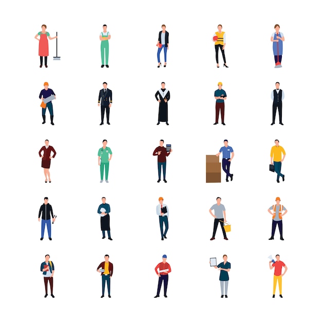 Professional People Flat Icons