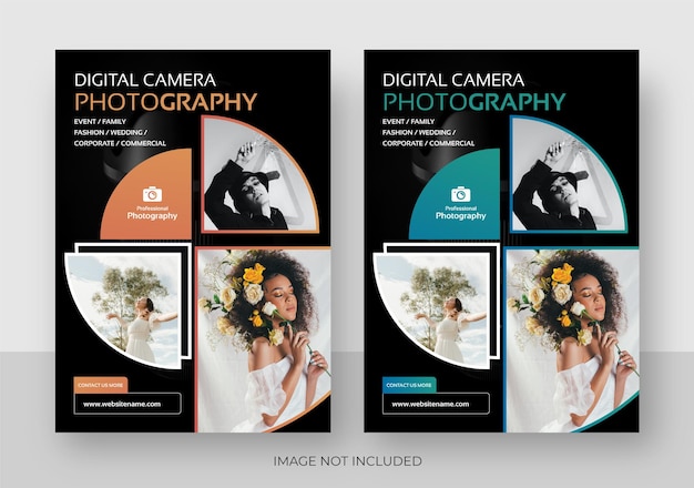 Professional photographer business flyer, wedding celebration