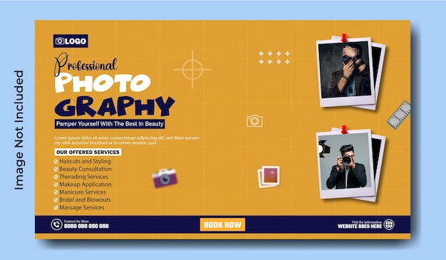 Professional Photography Studio Advertisement Promotional Web Banner Template