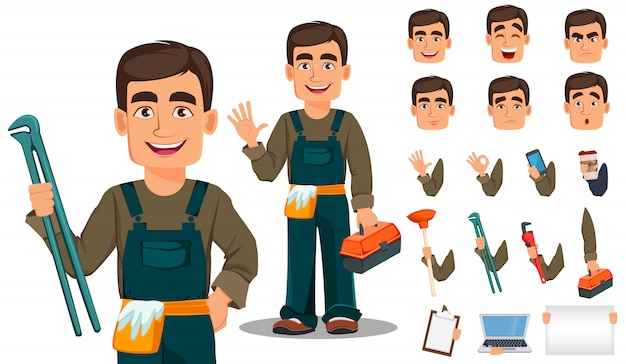 professional plumber in uniform