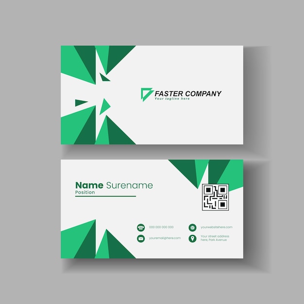 Professional Polygon style corporate business card template