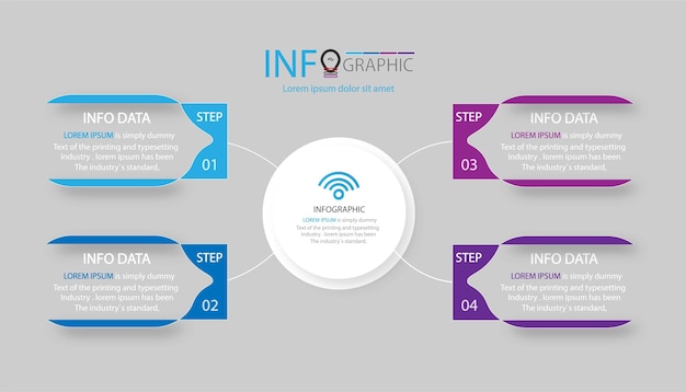 Professional process infographic template