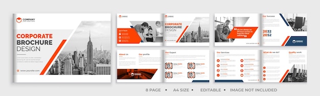 Vector professional profile brochure design layout