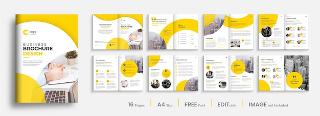 Professional profile brochure template design