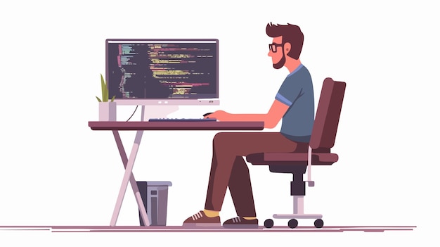 professional programmer working on a digital project
