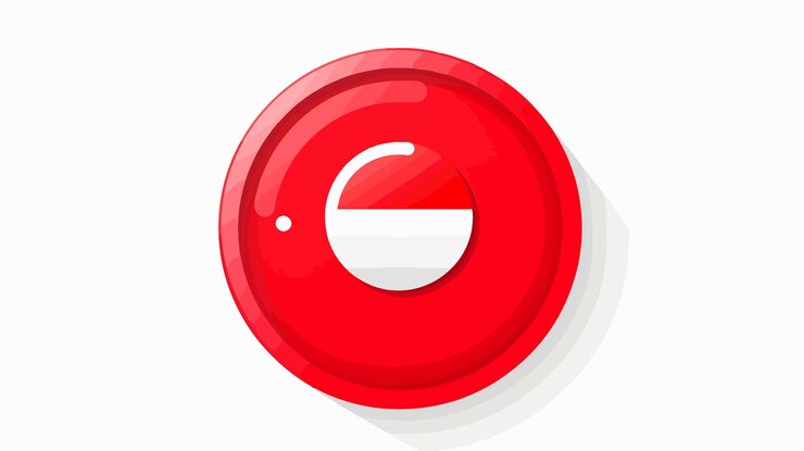 Vector professional red live icon for streaming or broadcast