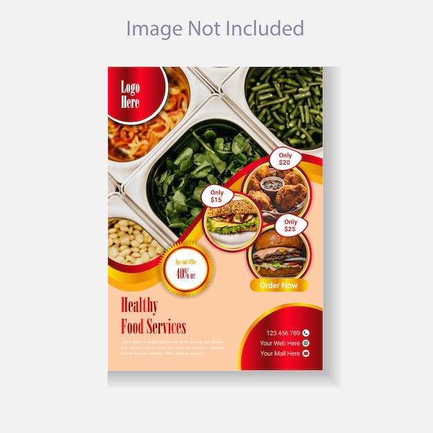 Vector professional restaurant food flyer template
