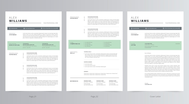 Professional Resume or CV and Cover Letter Template