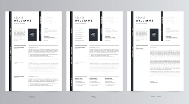 Professional Resume or CV and Cover Letter Template