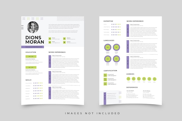 Vector professional resume template