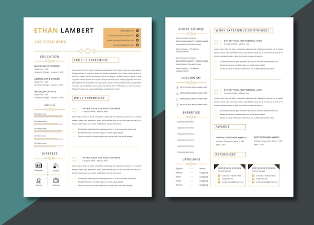 professional resume template