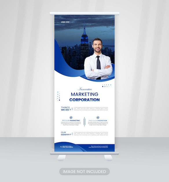 Professional Roll Up Banner Design Vector Design Template Editable and printable