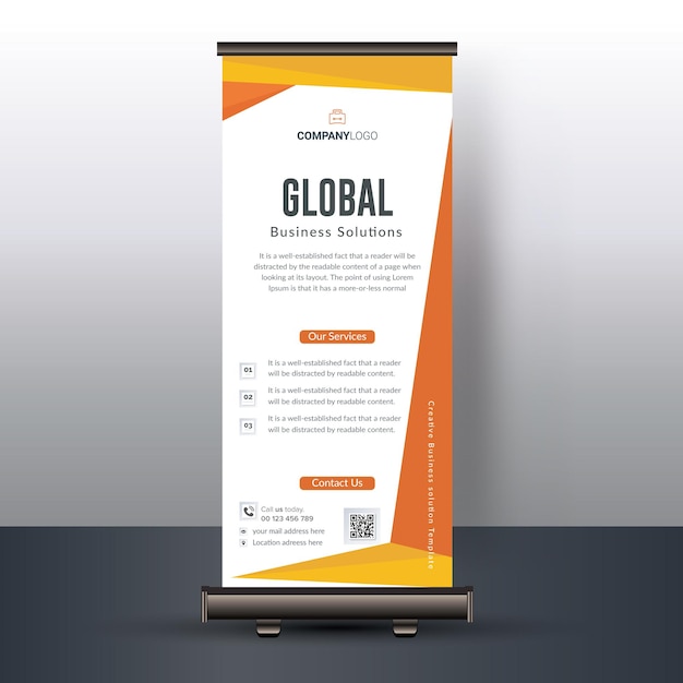 Professional roll up stand banner design template