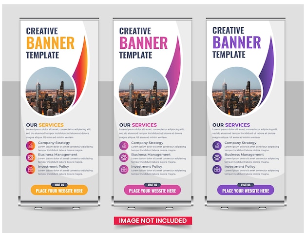 Professional roll up stand banner template design