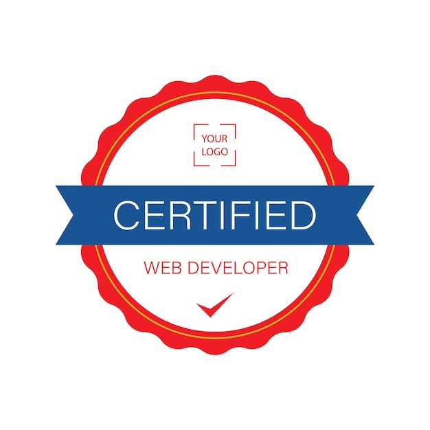 Professional round certificate of Web Developer