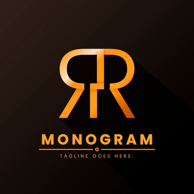 Modello di logo rr professionale