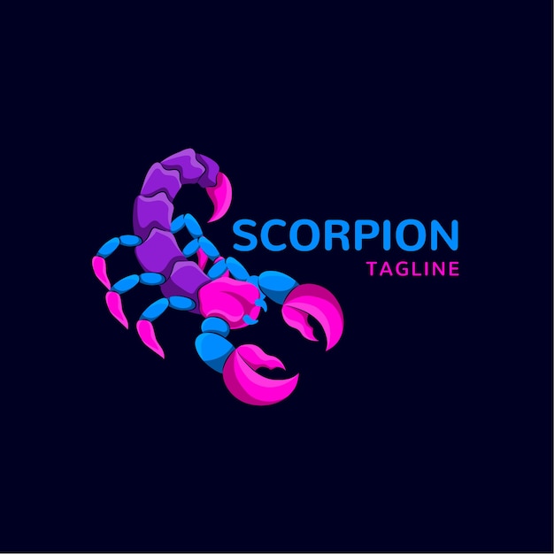 Vettore modello di logo scorpione professionale