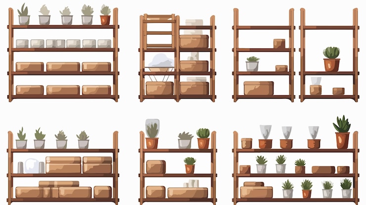 Vector professional shelving and storage racks for organized spaces