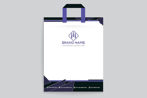 Professional shopping bag template design