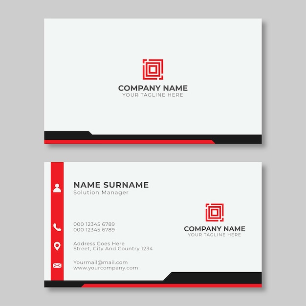 Professional and simple business card design template