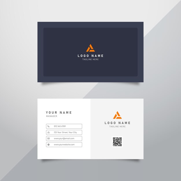 Vector professional simple business card template