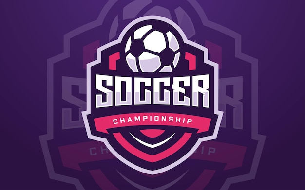 Шаблон логотипа профессионального футбольного клуба для спортивной команды