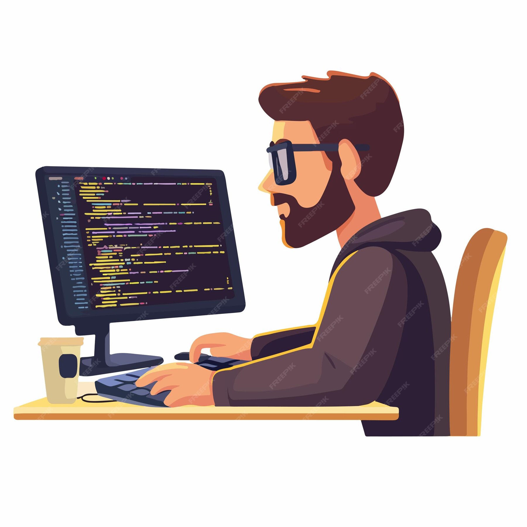 Professional Software Developer Coding with Multiple Computer Languages ...
