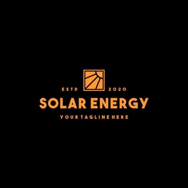 Professional solar energy logo design