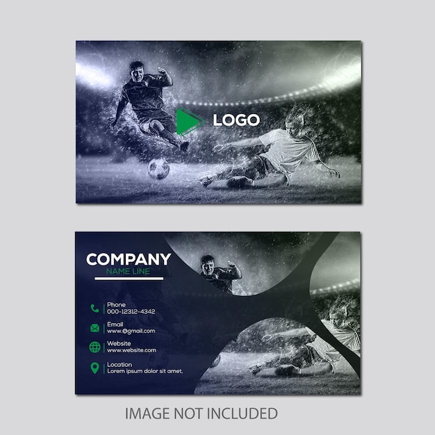 Professional sport business card mockup template