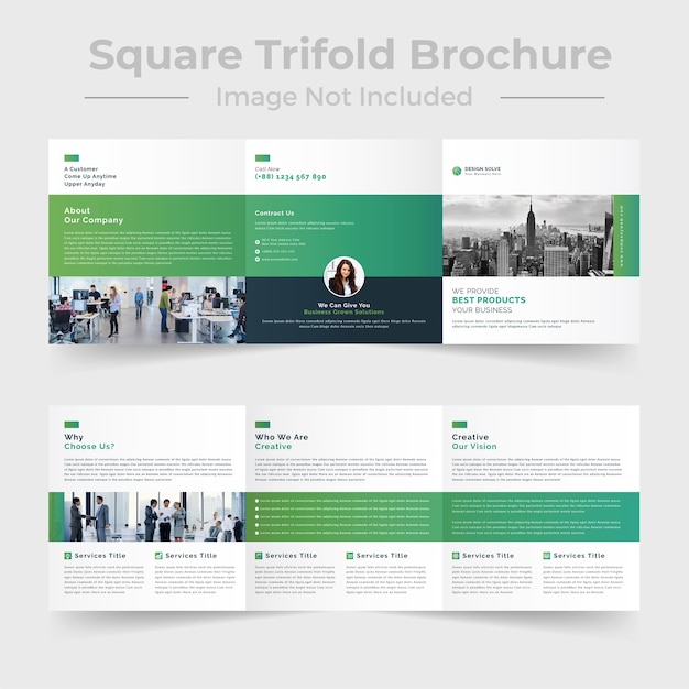 Брошюра professional square trifold