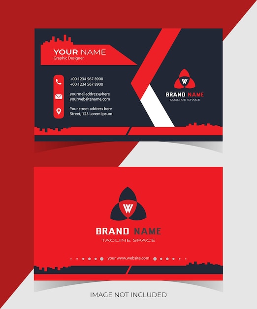 Professional and standard business card design template