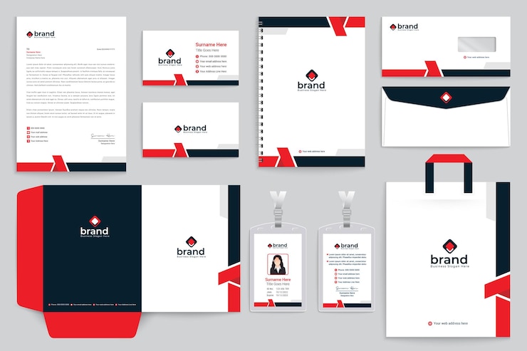 Vector professional stationery mockup