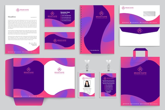 Professional stationery template design